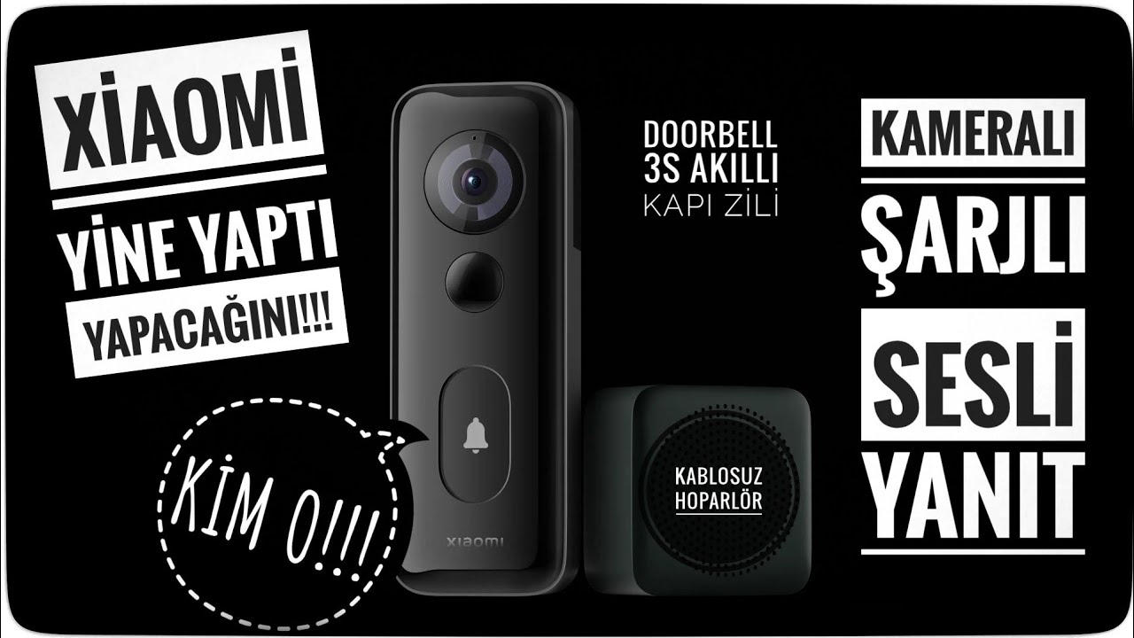 XİAOMİ 3S AKILLI KAPI ZİLİ / Evde Yokken Kapıya Kim Gelmiş İzleyebilirsin #keşfet