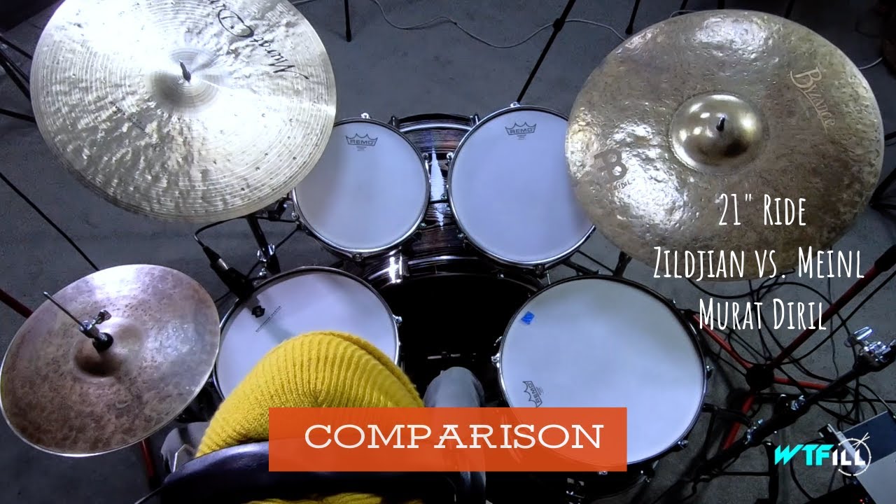 21 Rides COMPARISON - Zildjian Vs. Meinl & Murat Diril