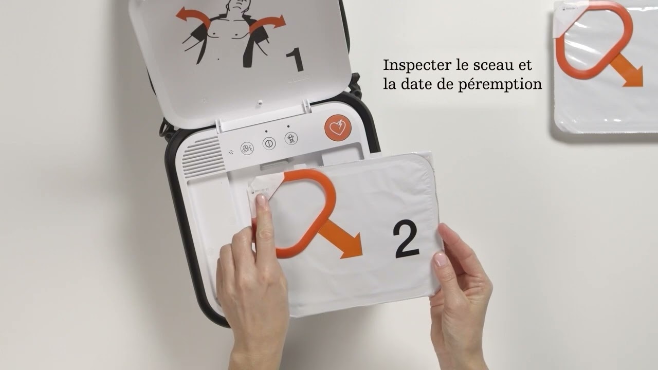 LIFEPAK CR2 - Remplacement des électrodes et de la batterie