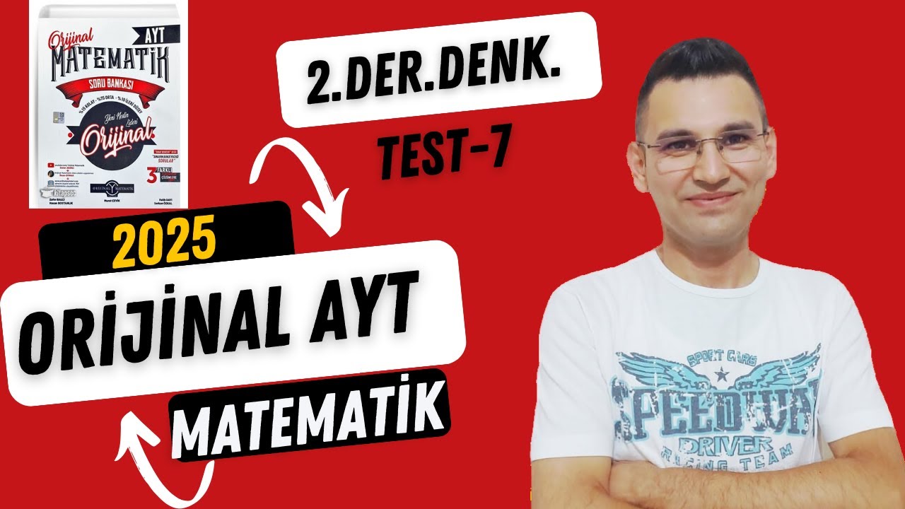 Orijinal AYT Matematik Çözümleri 2.DERECEDEN DENKLEM TEST-7 Soru Bankası Tam Çözüm Serisi #yks2025