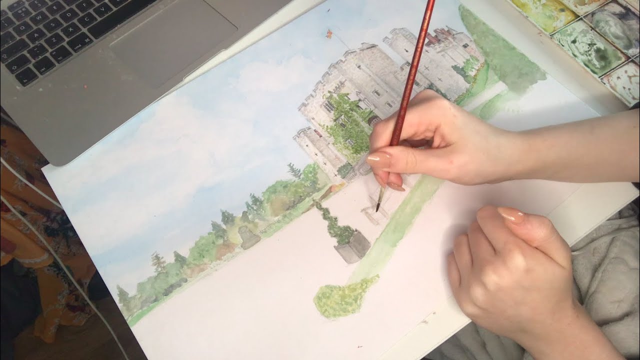 [ASMR] Paint with me, watercolour edition 🎨 ~ soft spoken, rain