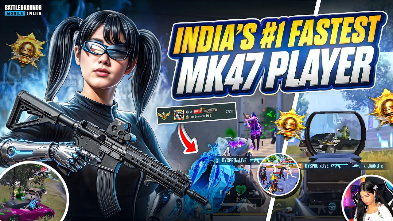 INDIA&rsquo;S #1 FASTEST MK47 PLAYER 😈 Insane MK47 DOMINATION | BGMI Gameplay