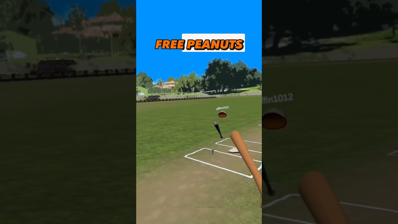 Free virtual reality baseball! And free peanuts! #derbyvr #baseball #quest2 #quest3 #vr