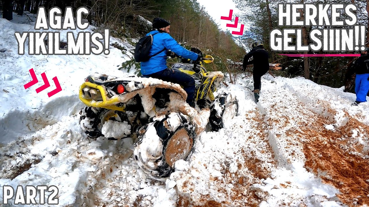 KAPALI YOLLARI AÇIYORUZ! YOĞUN KARDA ATV MOTOR OFFROAD 4X4