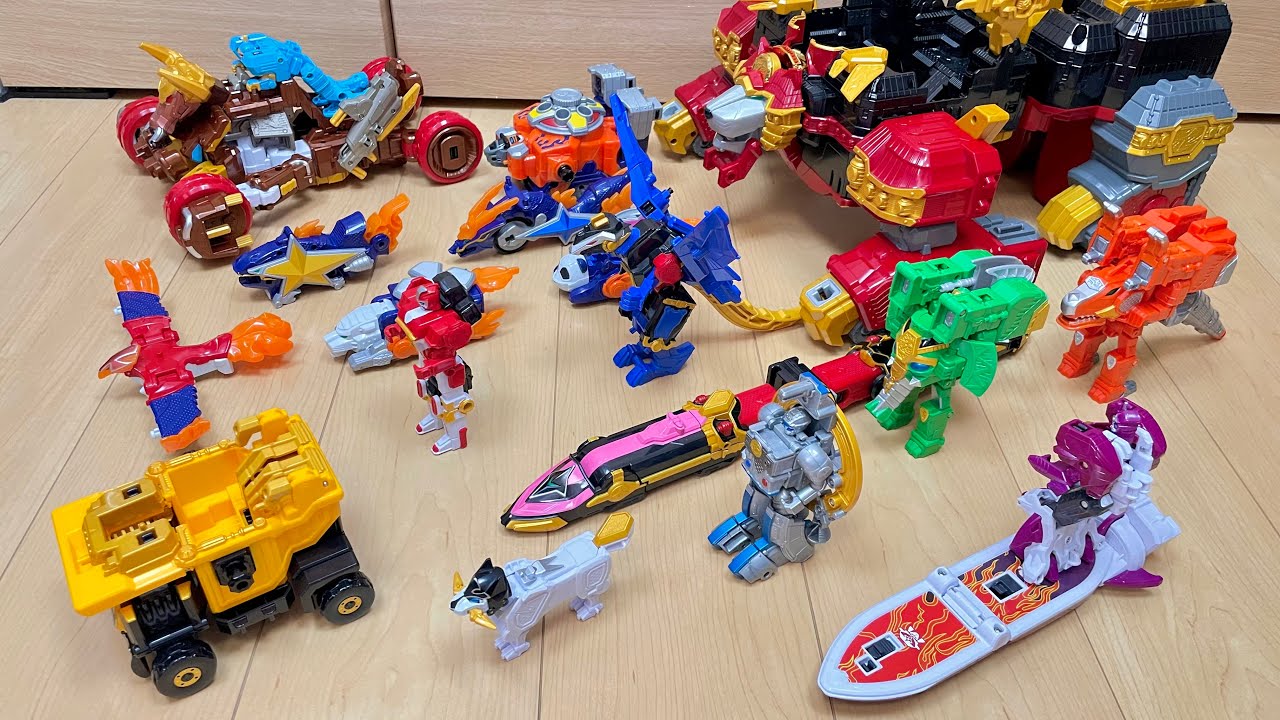【PowerRangers Ninja Steel All Megazord】なんじゃなんじゃ⁉️手裏剣戦隊ニンニンジャーの全DXロボで遊んでみた