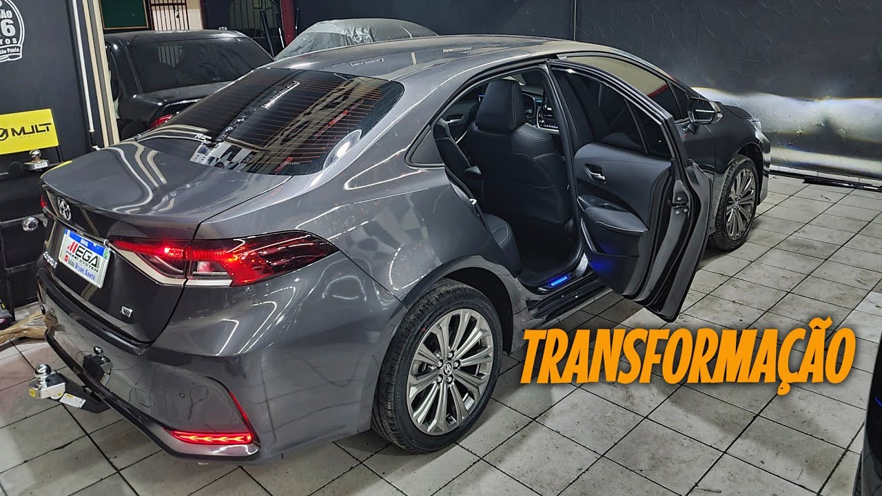 Toyota Corolla Xei 2023 Led Farol+ Moldura Traseira Led/Lanterna/Freio Seta + Soleira Led+ Fita Néon
