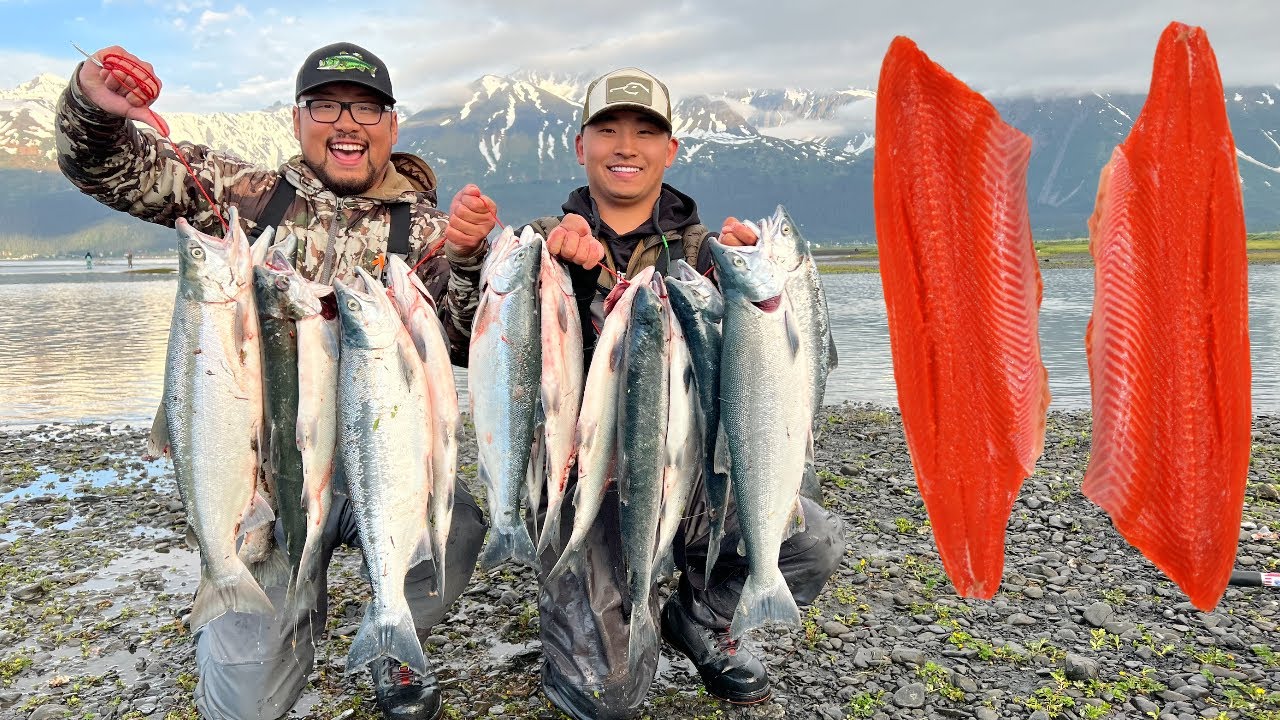 WILD Alaska Sockeye Salmon CATCH CLEAN COOK! (Seward Alaska Fishing)