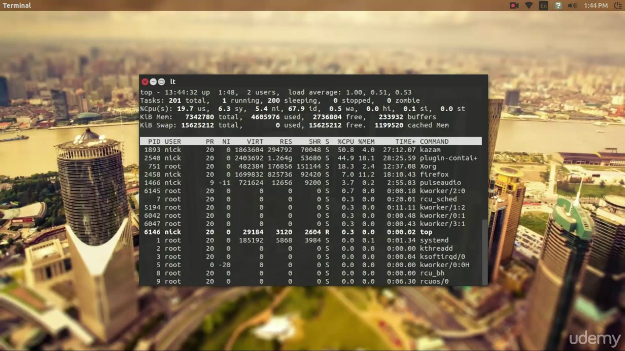 (35) your Linux machine in real time