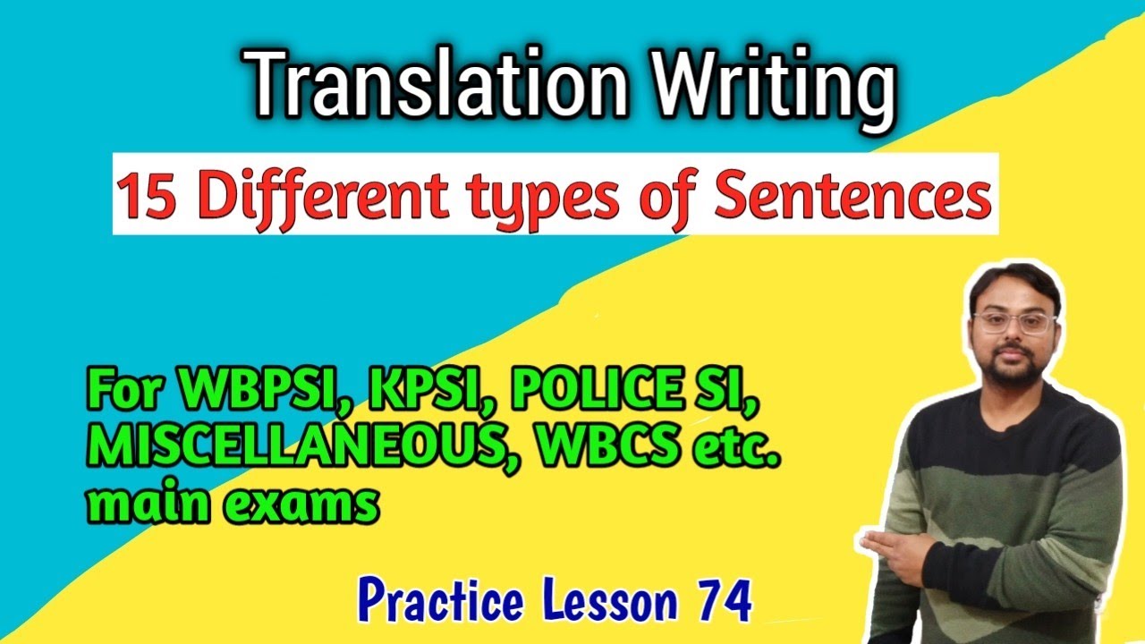 #translation writing | For #wbpsi #kpsi #policesi #wbcs #miscellaneous etc. Exams | PL 74
