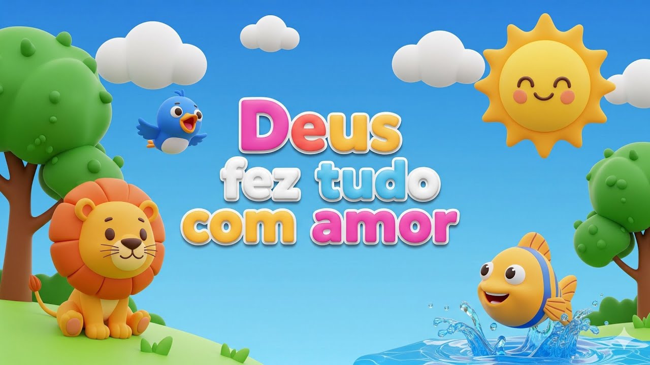 Deus Fez Tudo com Amor | Música Infantil Animada 🎶👧