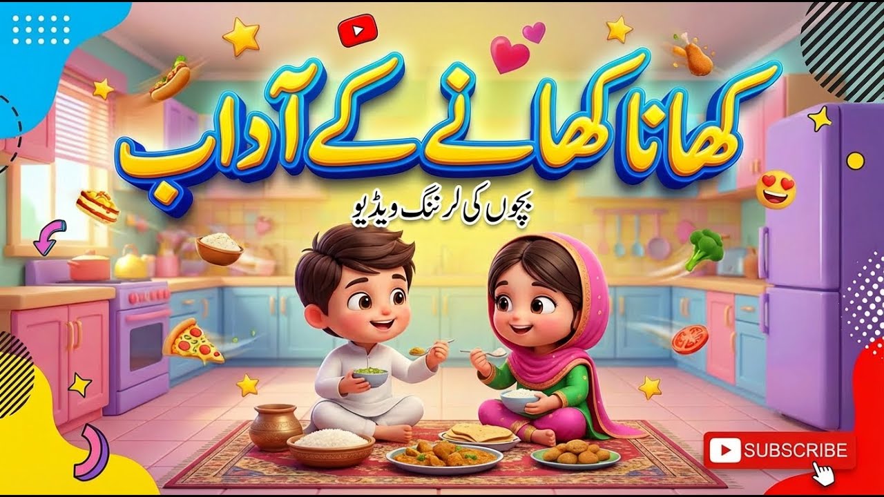 Khana Khanay Ke Aadab | Islamic Learning for Kids | Beautiful Islamic Manners