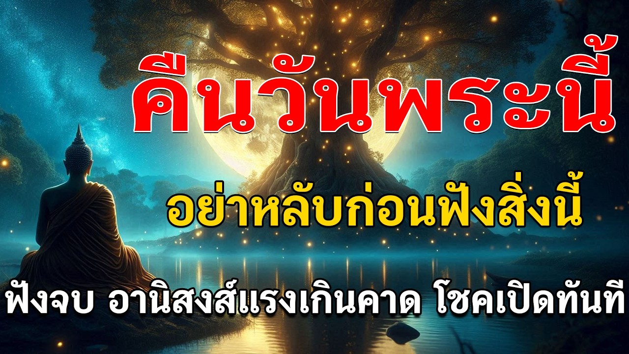 ด่วน! คืนวันพระ ฟังบทนี้ก่อนหลับ อานิสงส์แรงมาก โชคเปิดไม่รู้ตัว