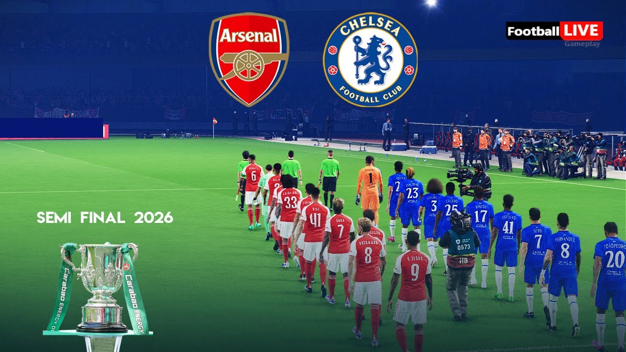Arsenal vs Chelsea - English Football Cup 2026 | Full Match All Goals | Simulation PES