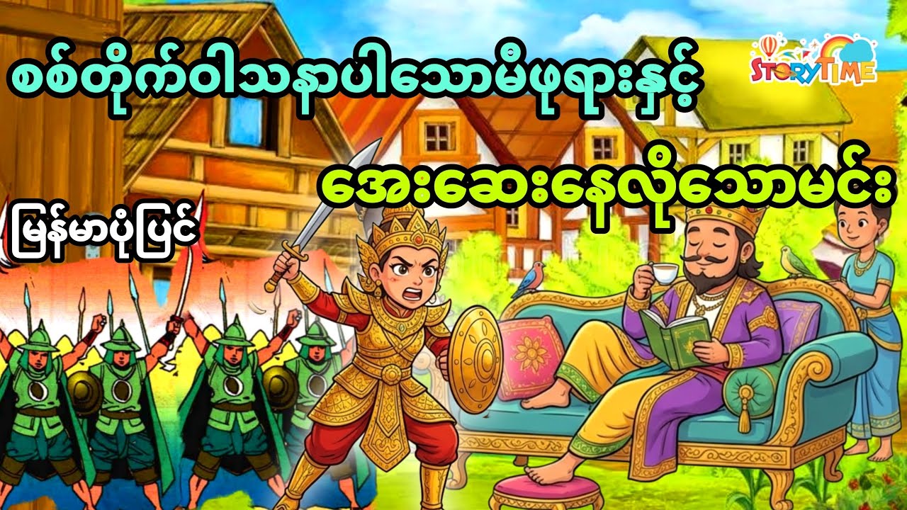 စစ်တိုက်ဝါသနာပါသော မိဘုရားနှင့် အေးအေးဆေးဆေးနေလိုသောမင်း (ပုံပြင်)
