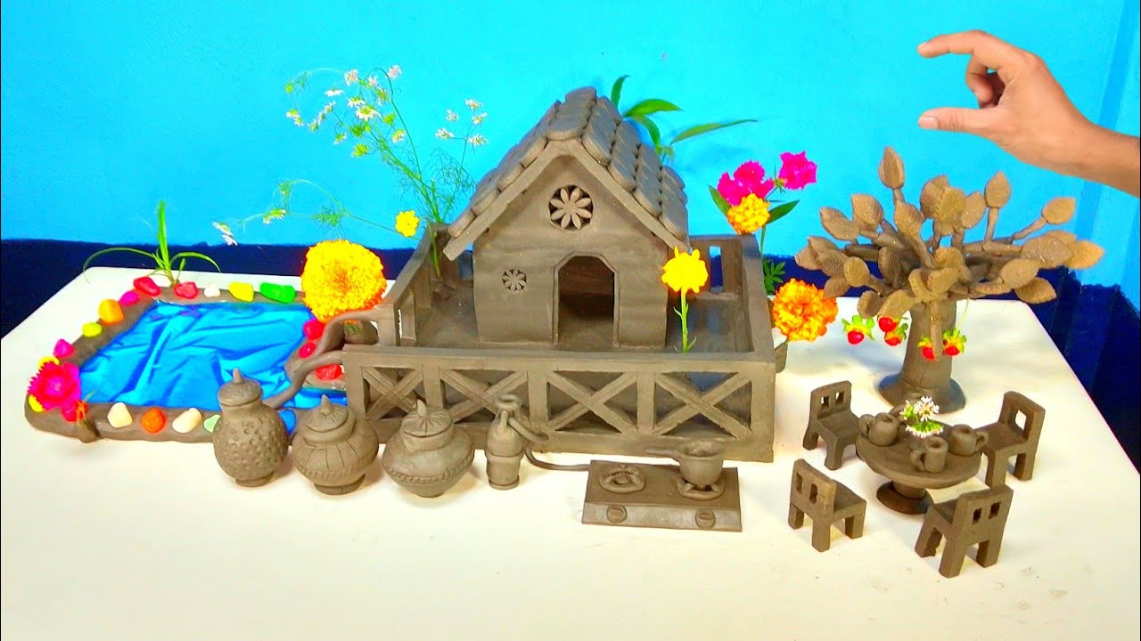 ASMR Satisfying | Amazing Technique: Build a DIY Miniature Clay House 🏡✨