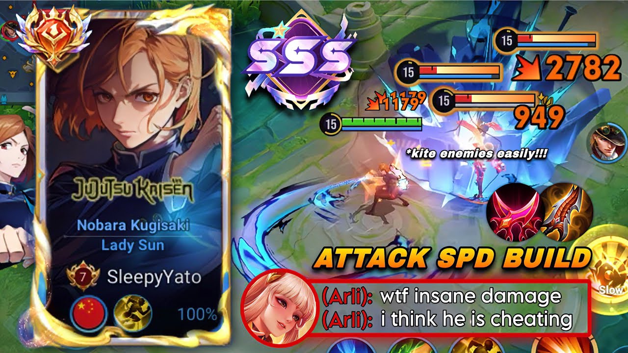 LADY SUN ATTACK SPEED BUILD OUTPLAY & KITE ENEMIES EASILY IN 150 ⭐️ RANK! | LADY SUN BUILD & ARCANA