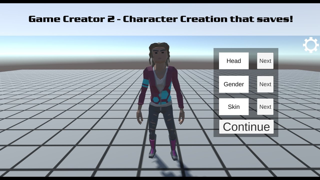 Game Creator 2 - Character Creator that saves!