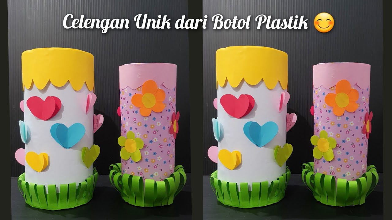 Cara Membuat Celengan Unik Kreatif dari Botol Bekas dan Origami | Plastic Bottle Craft Diy Ideas