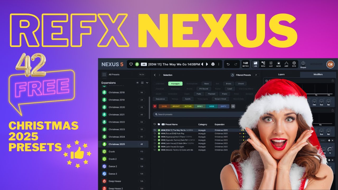 reFX Nexus 5 - FREE Christmas 2025 Expansion - 42 FREE PRESETS 🎁