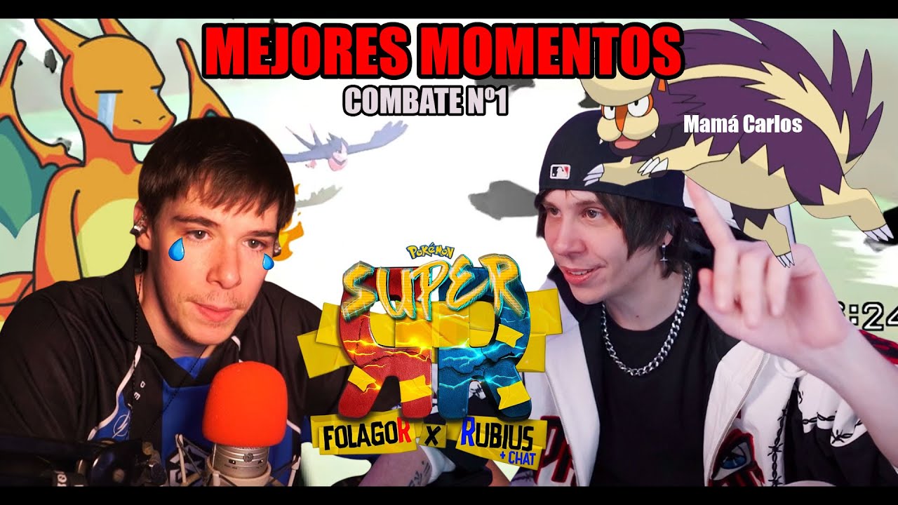 MEJORES MOMENTOS del PRIMER COMBATE POKÉMON entre FOLAGOR Y RUBIUS | DOBLE POV