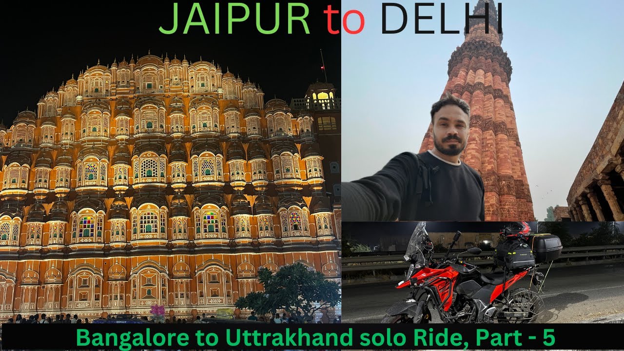 JAIPUR to DELHI on Bike|Bangalore to Uttarakhand solo ride|Day-4| Rajasthan| SUZUKI VStorm  250.