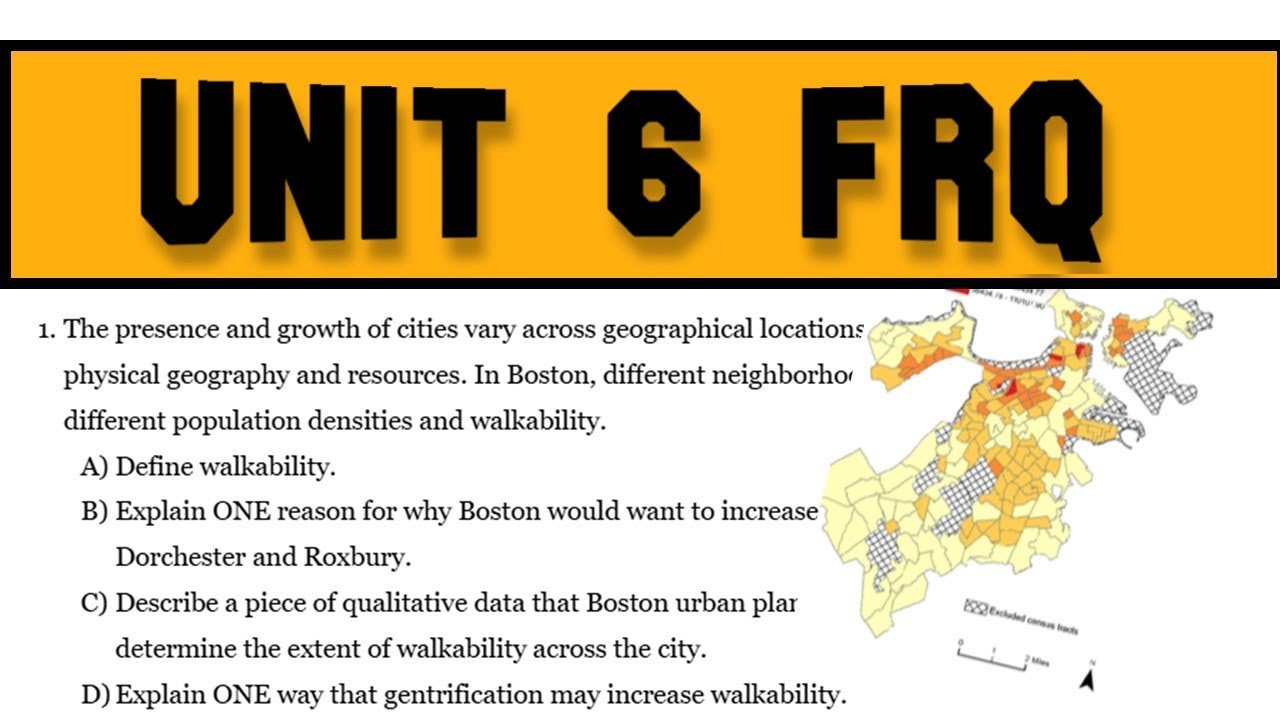 Unit 6 FRQ: Walkability, Gentrification, and Edge Cities | AP Human Geography #education #geography