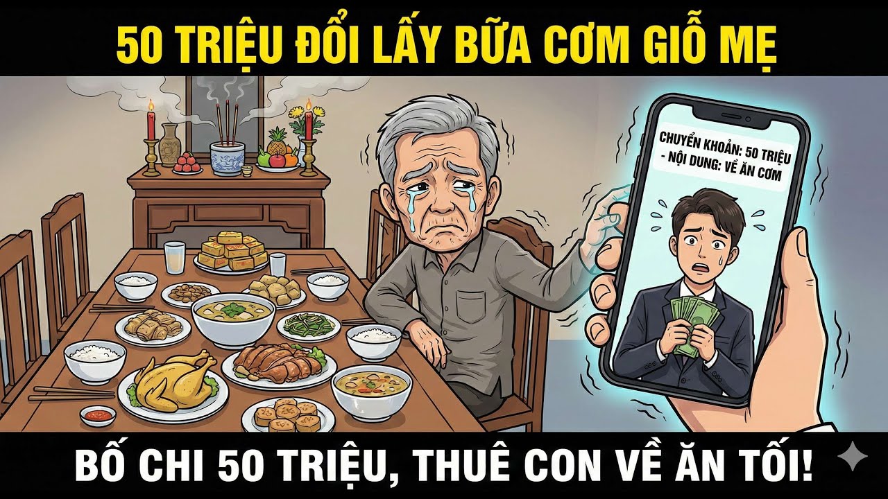 Bận Việc Không Về Giỗ Mẹ, Bố Già Chuyển Khoản 
