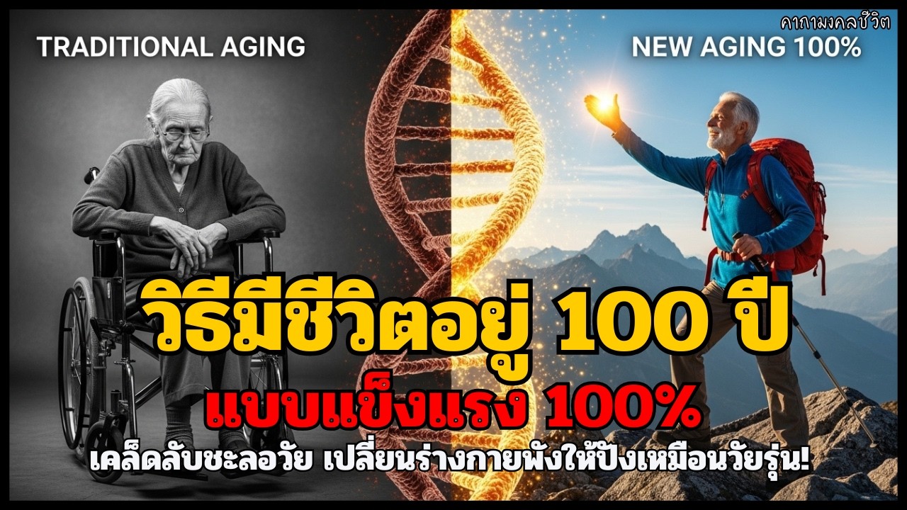 วิธีมีชีวิตอยู่ 100 ปี แบบแข็งแรง 100% 🧬 เคล็ดลับชะลอวัย เปลี่ยนร่างกายพังให้ปังเหมือนวัยรุ่น!
