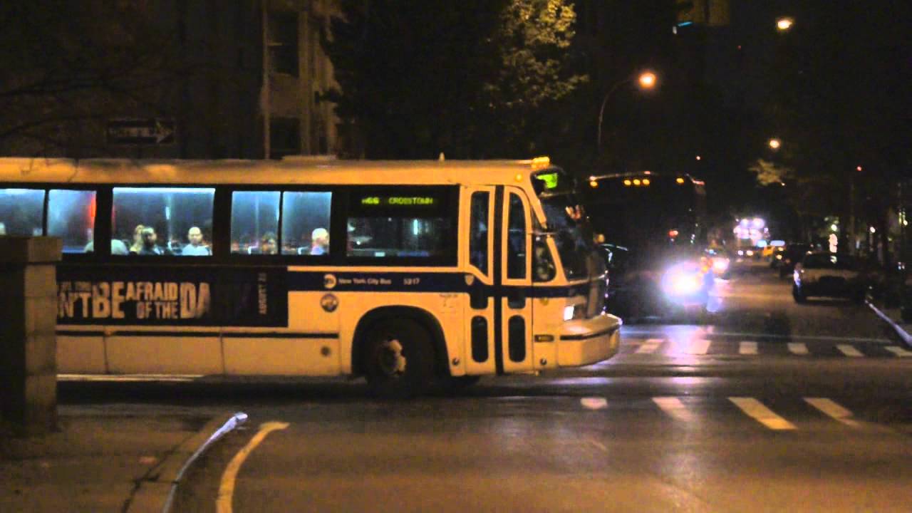 MTA New York City Bus, Greyhound & Peter Pan Action At The 65th Street Transverse