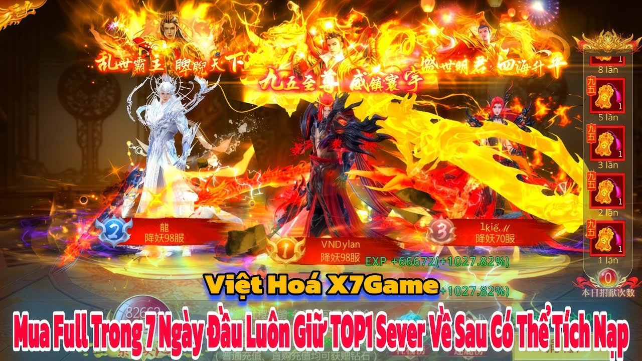 Kiếm Khách Phong Lăng X7GAME - Cách Mua Vật Phẩm Chỉ Mở 1 Lần Tăng Lực Chiến Sever Mới Ngày Thứ 2