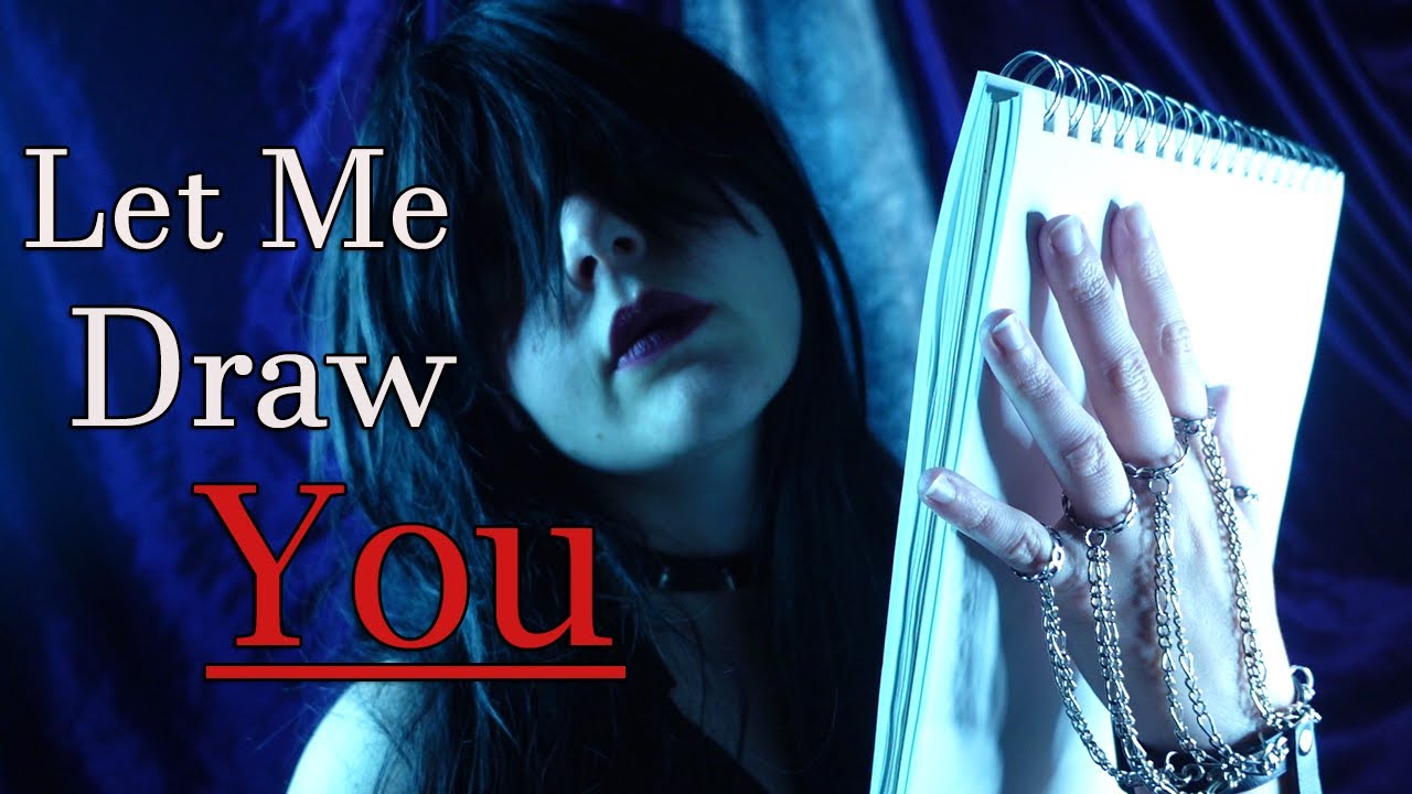 Goth Girl MUST Draw You | ASMR Personal Attention Roleplay, Face Touching, Drawing You