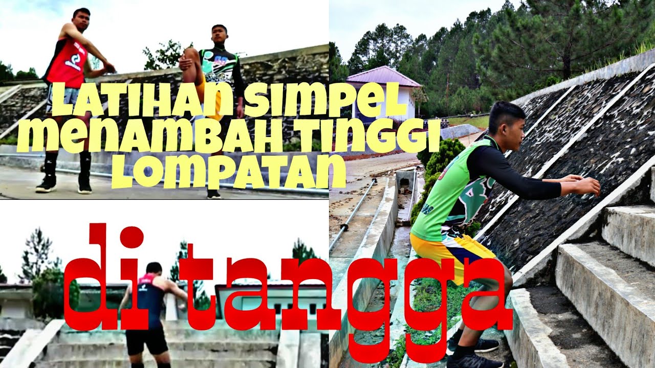 Latihan fisik volly di tangga