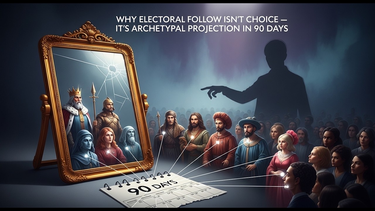 Why Electoral Follow Isn’t Choice — It’s Archetypal Projection in 90 Days