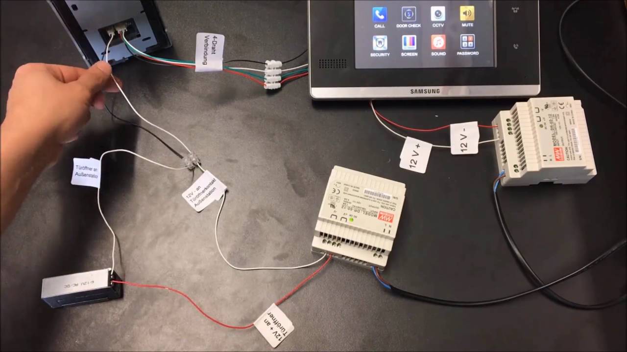 Samsung Video Türsprechanlagen Anbindung Türöffner