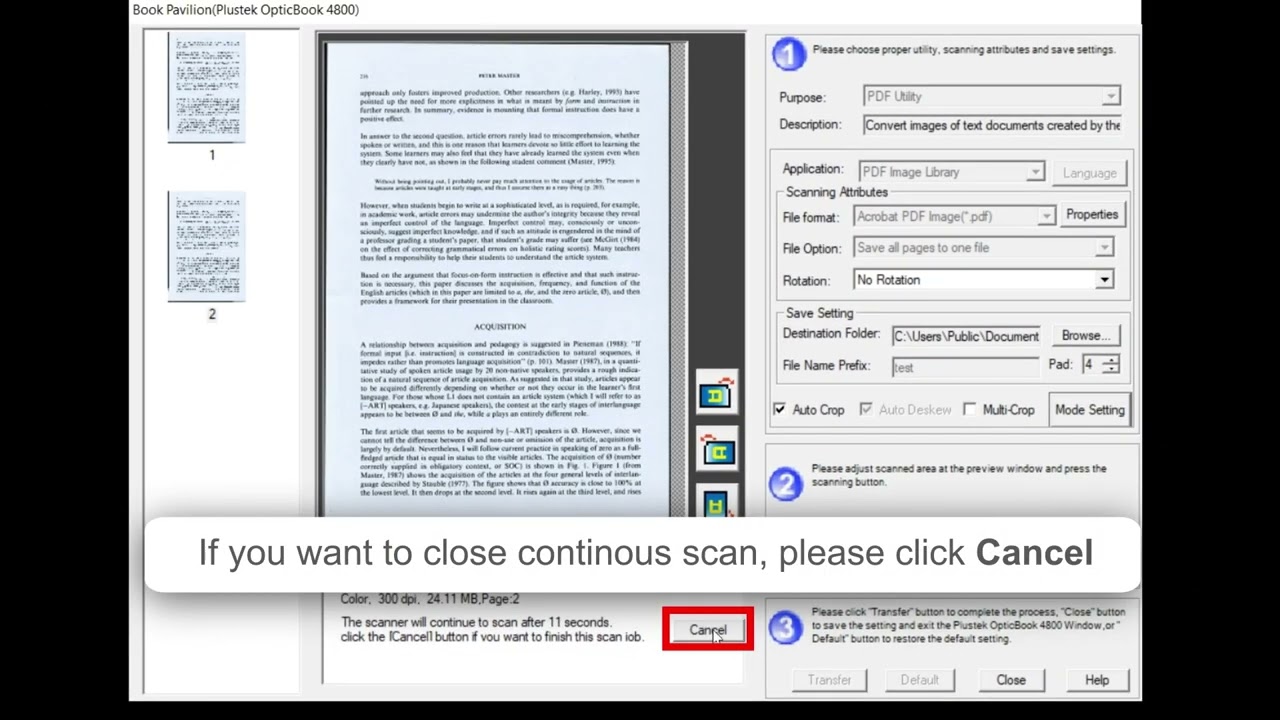 How to scan continuously?