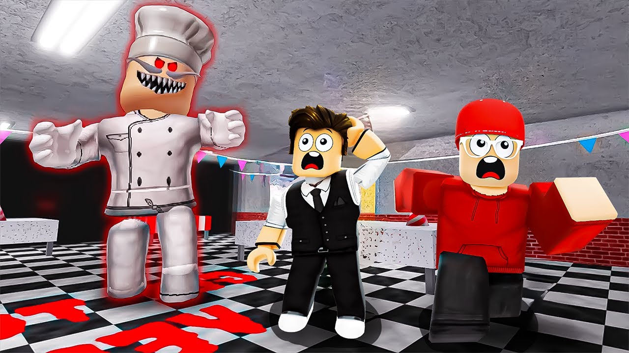 امين وسامر يهربون من خباز البيتزا القاتل😱🔪🔥!! ROBLOX
