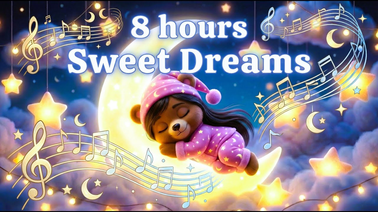 🧸 Rock-a-Bye Baby Lullaby 🌙 | Gentle Piano Music for Baby Sleep (8 Hours)