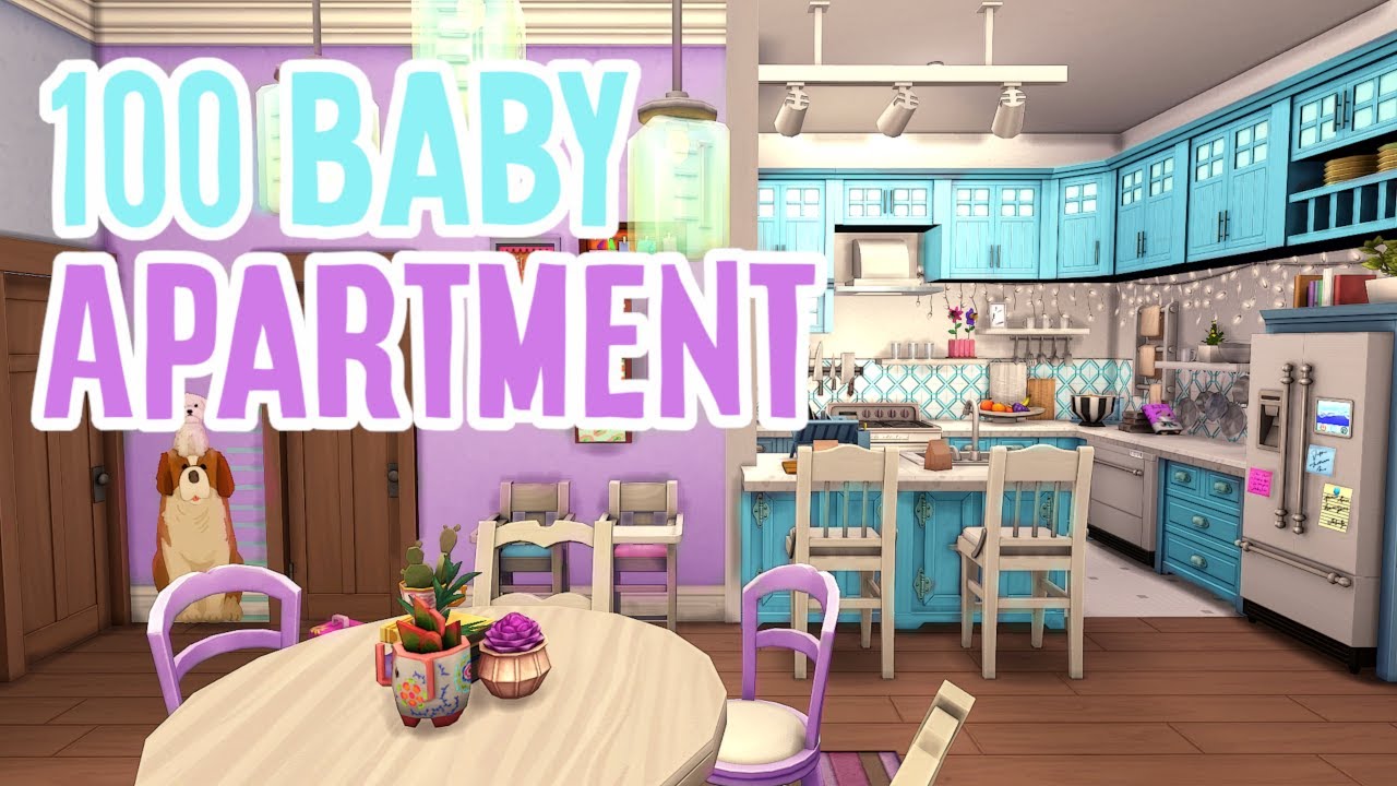 👶🏼 100 BABY CHALLENGE APARTMENT | THE SIMS 4 - Speed Build (NO CC)