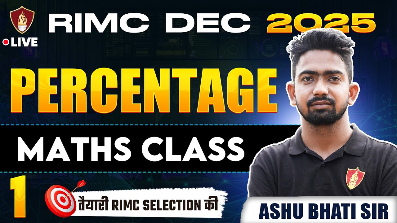 RIMC Coaching | Maths | Percentage | Rashtriya Indian Military College Preparation