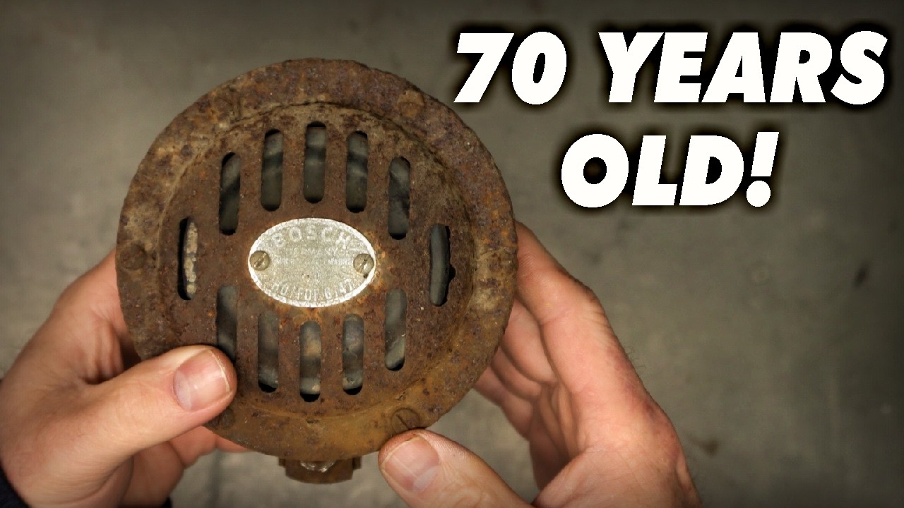 The worst rust I have ever restored. 1956 VW Bosch Horn Saved with brazing!