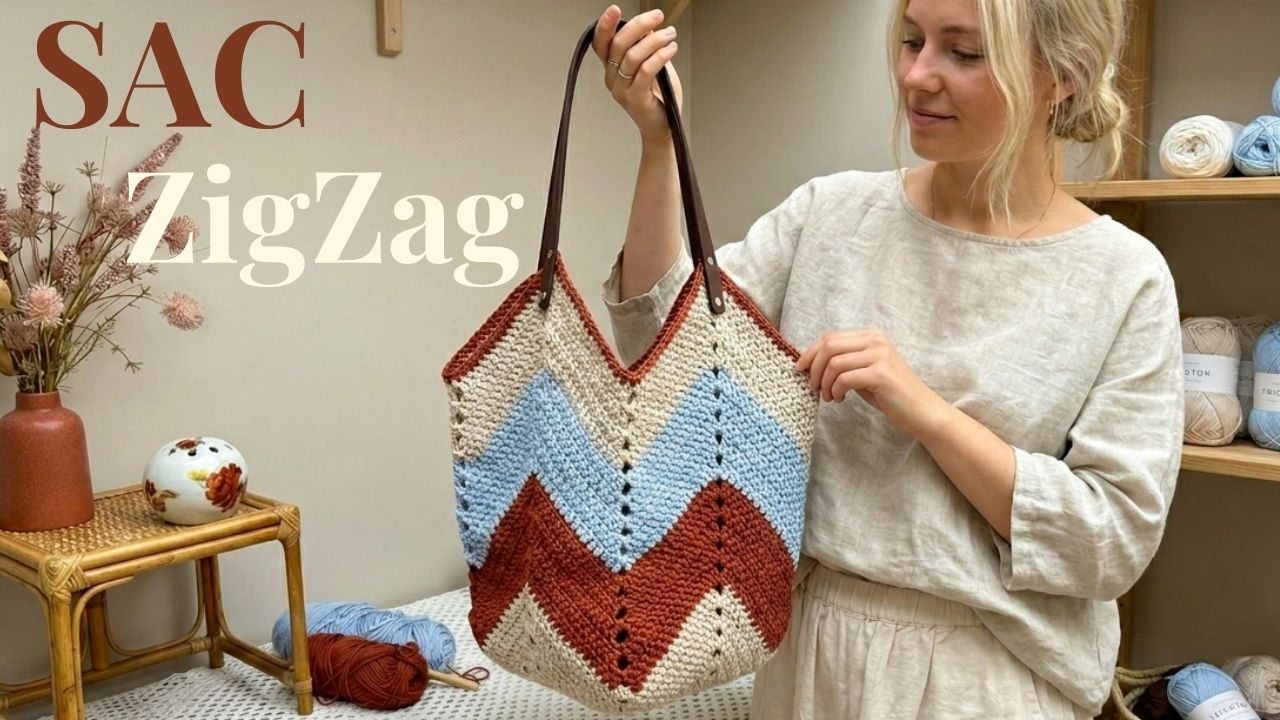 Sac Zigzag au Crochet | Tutoriel Facile pour D&eacute;butant