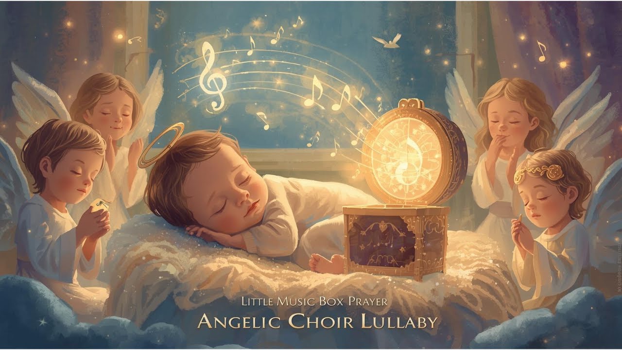 🎵 Angelic Lullaby for Peaceful Baby Sleep | Little Music Box Prayer #lullaby #christiansongs