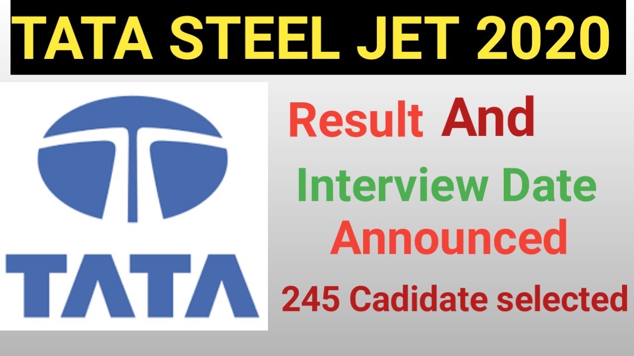 Tata Steel Jet 2020 result announced/Tata Steel Jet result and interview Date