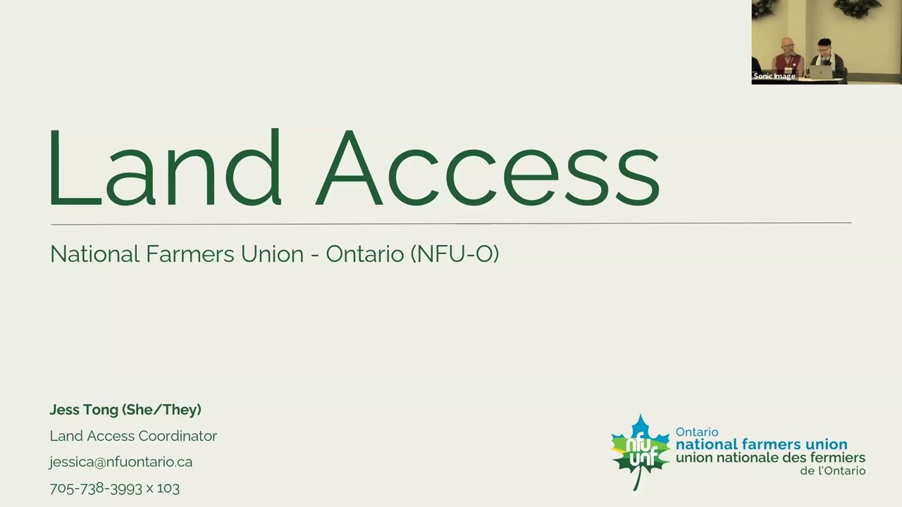 L’UNF met la politique en action: L'access au terres par Jess Tong