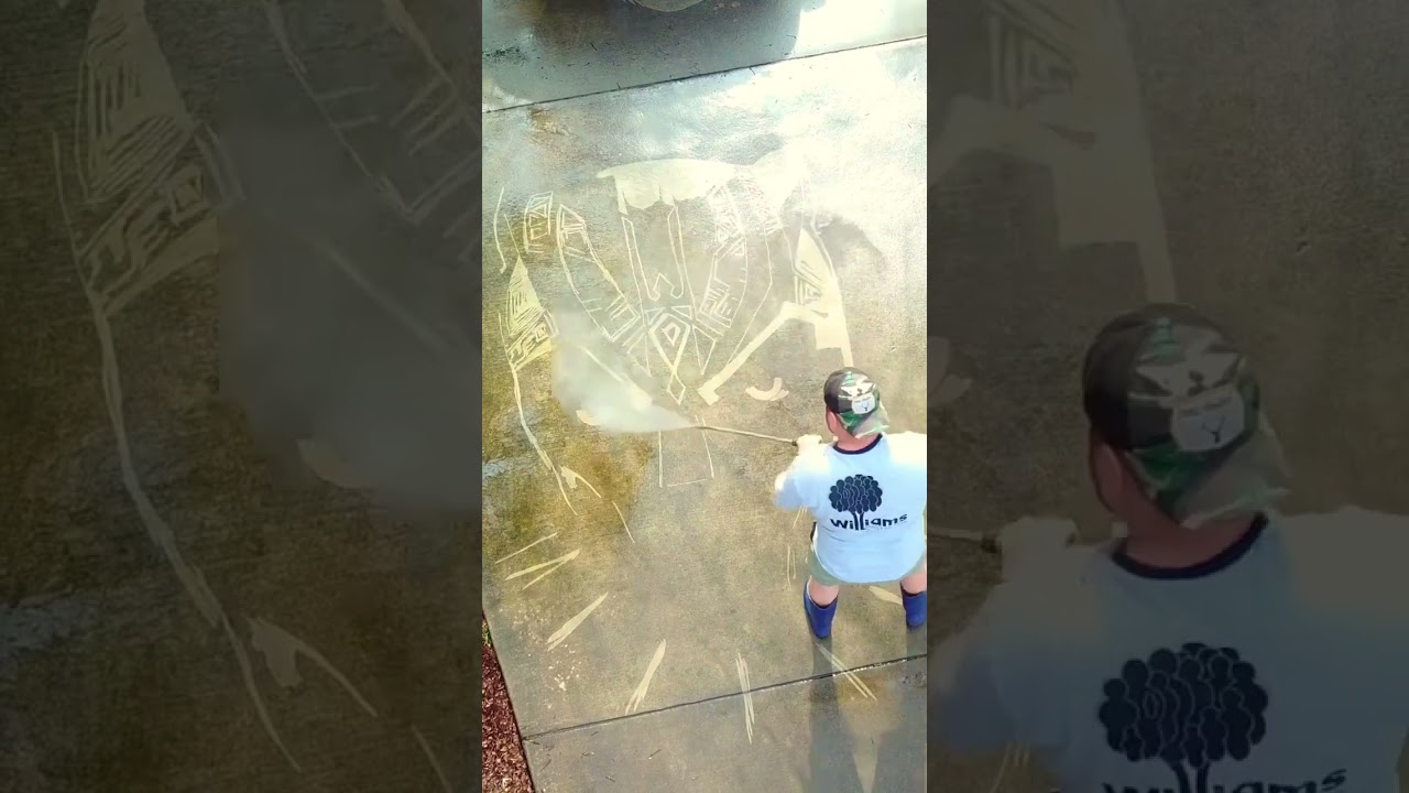 I don&rsquo;t charge for #pressurewashing art, so I get to decide how much I want to do. #jetwash #clean