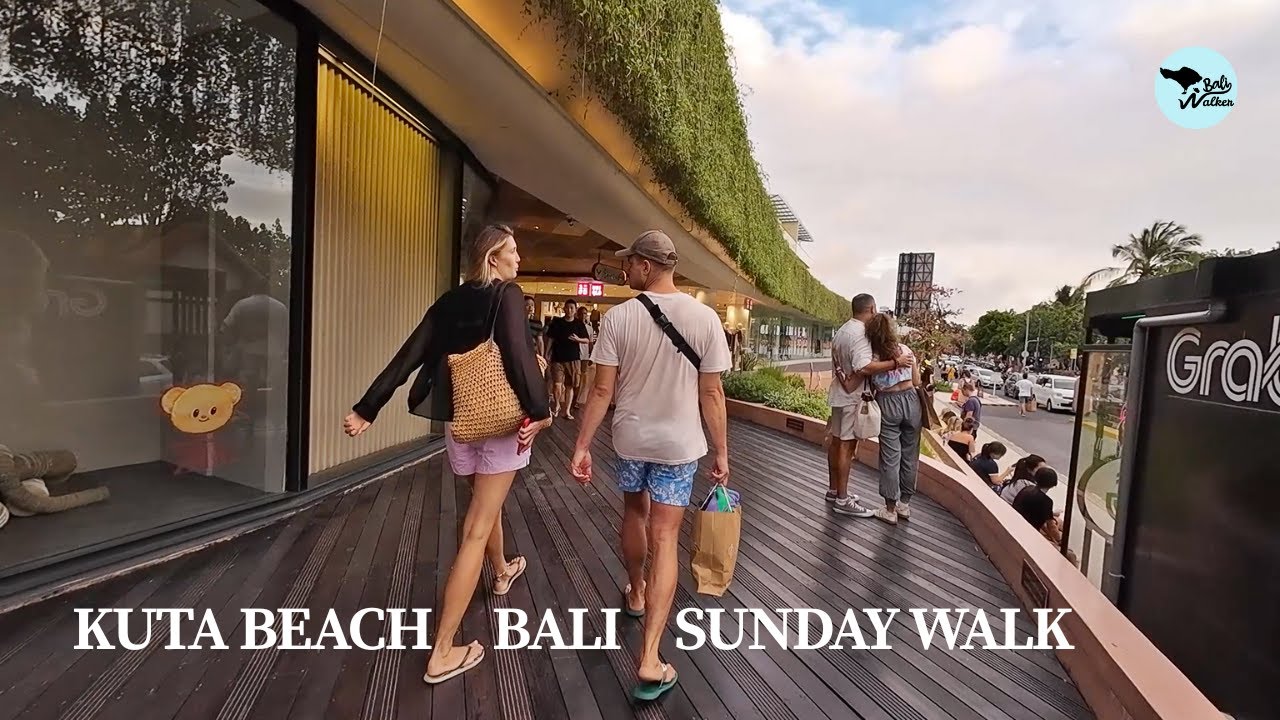 Sunday Walk Around Kuta Beach Bali | Walking Tour Bali Sept 2025