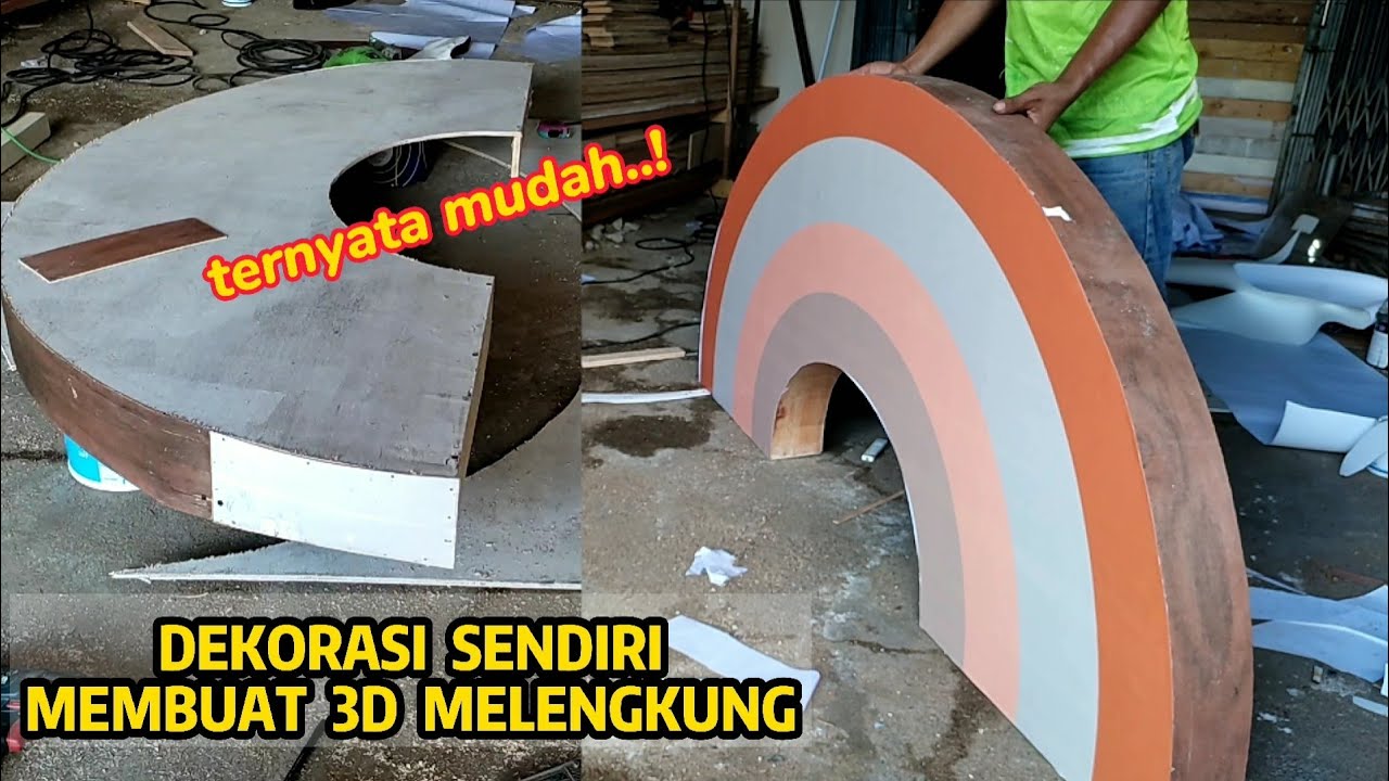 учебник по изготовлению изогнутых 3D-украшений из фанеры | украшения на день рождения