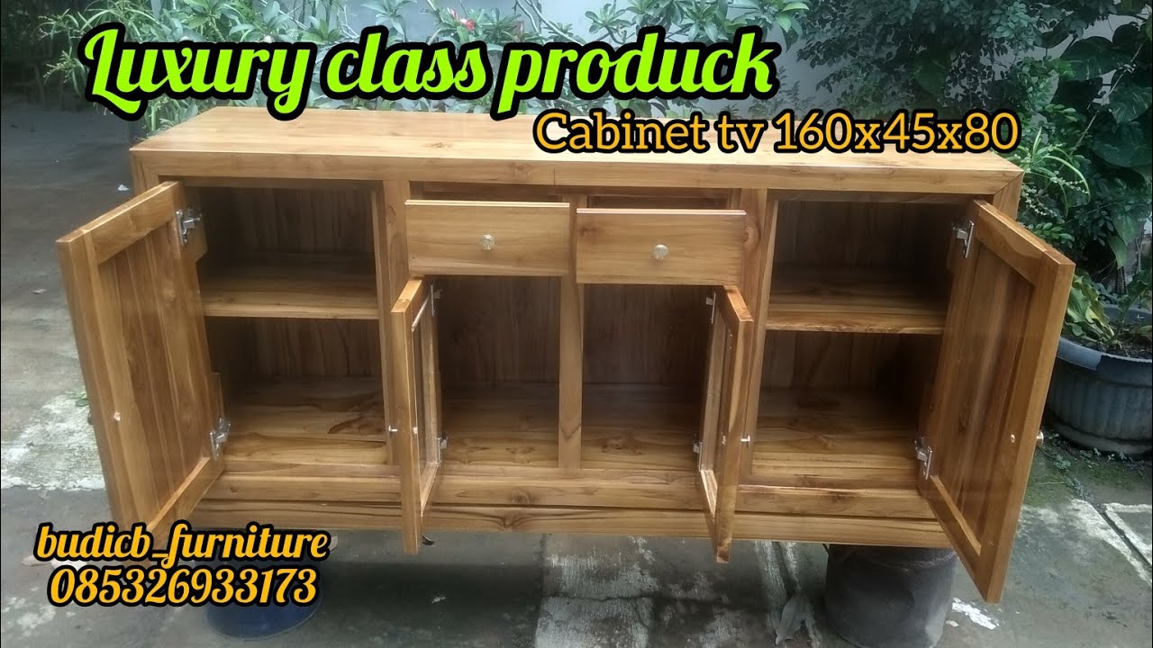 Bufet tv minimalis kayu jati 160x45x80 #budicb #budicb_furniture #woodworking