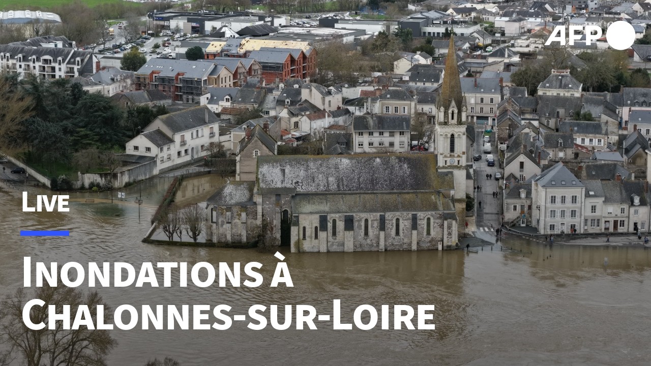 🔴 LIVE -  Images des inondations à Chalonnes-sur-Loire