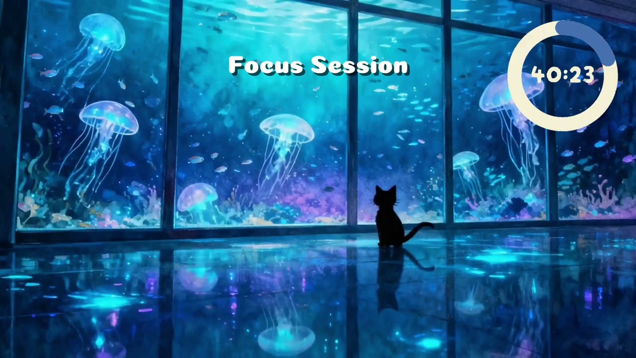 3-HOUR STUDY WITH ME 🌊 Underwater Serenity Aquarium | Lofi Pomodoro 50-10 | Deep Focus